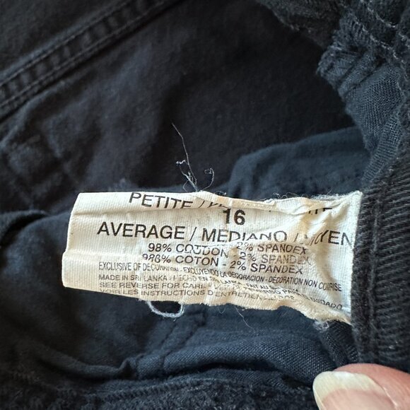 Gloria Vanderbult Taper Leg Black Jeans‎   Size 16P - Picture 4 of 8